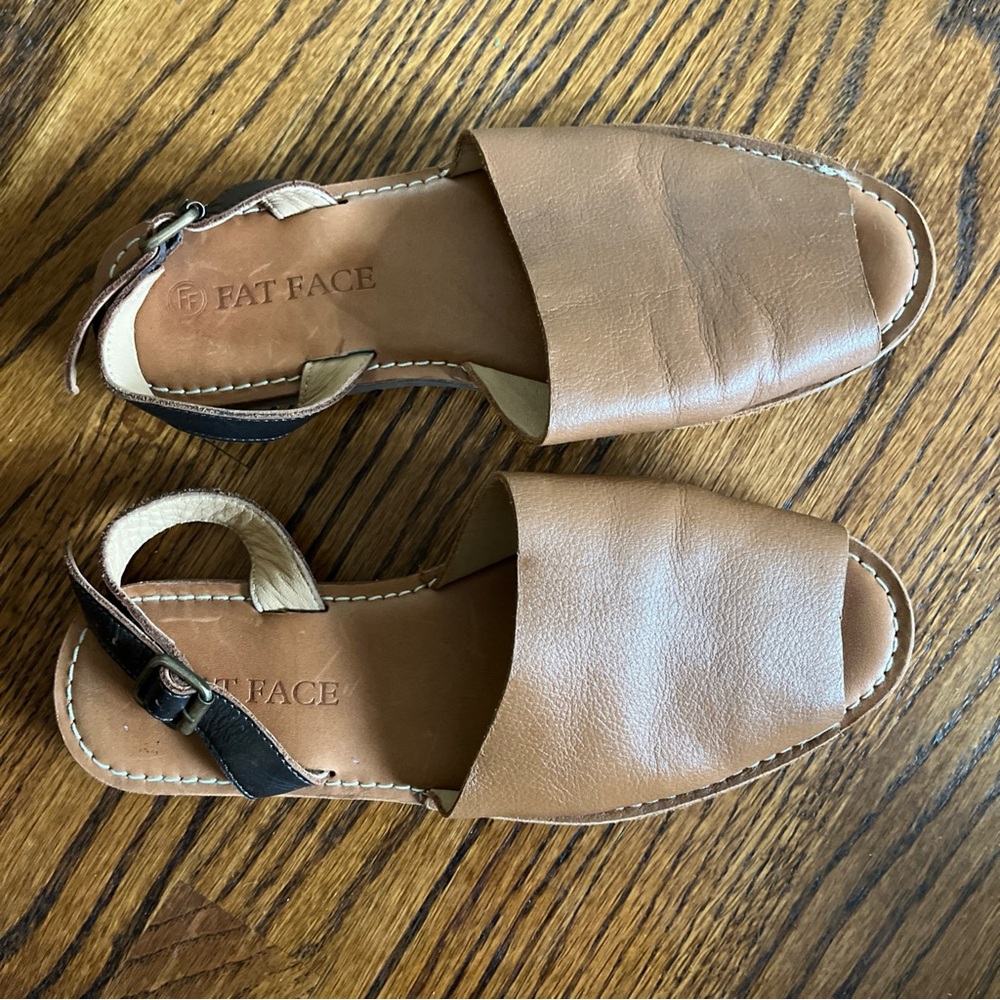 Fat Face Women's Brown Leather Sandals